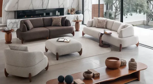 Product img 1, Konfor Ahşap Ayaklı Koltuk Takımı